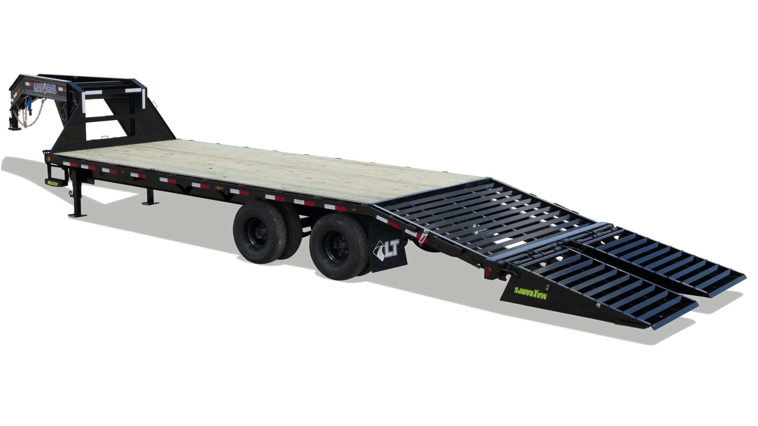 Gooseneck trailer rear view